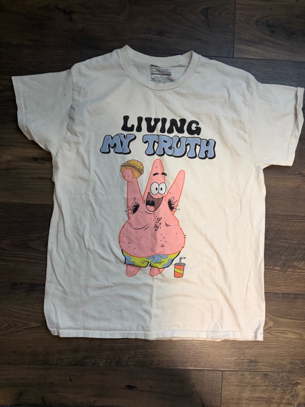 Nickelodeon Cream Graphic Tee with Black Print